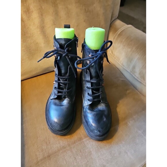 Gio + Plus Ankle Boot Leather Black Size 7.5 - Picture 5 of 10